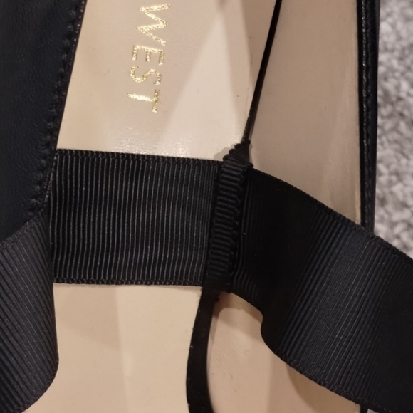 Nine West Black Heels with Ribbon Accent - Picture 3 of 6